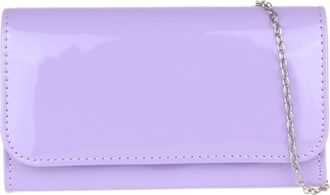 Girly HandBags Womens Plain Glossy Clutch Bag (Lilac)