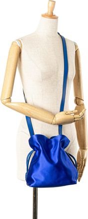 Loewe Pre-owned Womens Hammock Small Drawstring Bag - Blue Textile - One Size