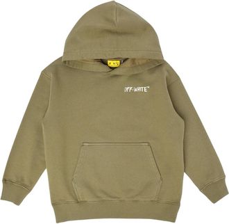 Off-white Arrow Sketch Hoodie - male - Off White - Kids Sweatshirts - Green - 4 Y - Kids