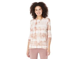 Hard Tail 3/4 Sleeve Slouchy Luxe T-Shirts Womens T Shirt Bamboo Wash : SM, Modal/Spandex