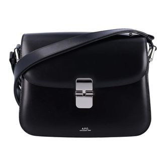 A.P.C. Bolso Negro con Cierre de Solapa - Bags - Mujer - Negro - ONE SIZE