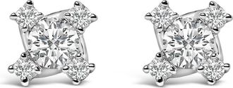 House of Brilliance Sterling Silver 1/2 Cttw Lab Grown Diamond Quad Cluster Stud Earrings at Nordstrom
