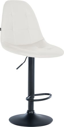 Clp Clp - Taburete De Bar Elmore En Polipiel Blanco Metal Negro Mate