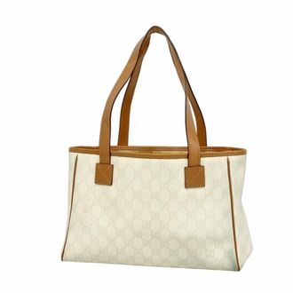 Gucci Brown White Pvc Tote Bag (Pre-Owned)