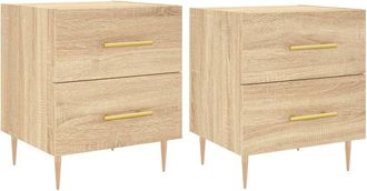 vidaXL Vidaxl - Bedside Cabinets 2 pcs Sonoma Oak 40x35x47.5 cm Engineered Wood
