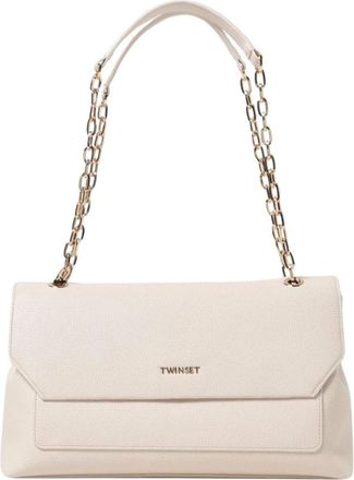 Twinset Parel Schoudertas - Dames - Schoudertassen - Beige - ONE Size - Leer - Tassen