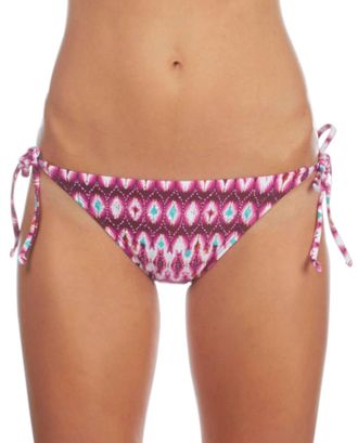 Kenneth Cole Ikat In The Act Side Tie Bikini Bottom In Kkc Berry
