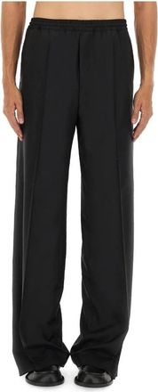 Moschino Couture Wijde Wol Pantalon - Heren - Wijde Broeken - Zwart - M - Wol - Broeken