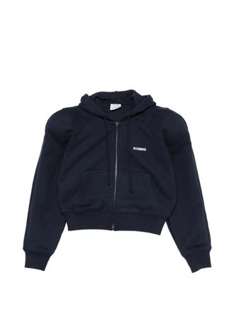 VETEMENTS Round Shoulder Zip-up Hoodie