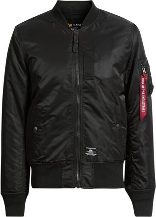 Alpha Industries MA-1 Mod Flight Jacket in Black at Nordstrom, Size Xx-Large