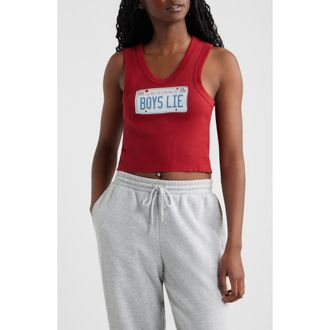 Boys Lie Drivers License Randy Rib Tank in Red at Nordstrom, Size X-Small