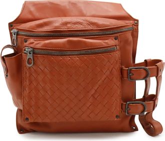 Bottega Veneta Brown Orange Leather Fanny Pack (Pre-Owned)