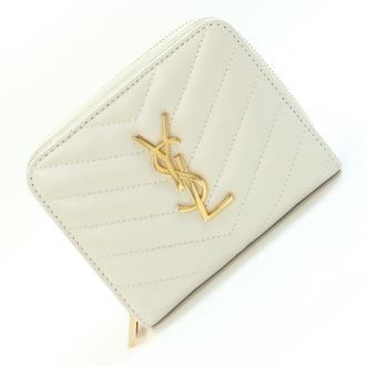 Saint Laurent Off-White Leather Wallet (Bi-Fold) (Pre-Owned)