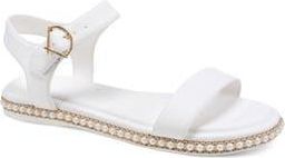 Karl Lagerfeld Claire Ankle Strap Sandal in Bright White at Nordstrom Rack, Size 8.5