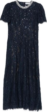 Self Portrait Abito con paillettes - Blu