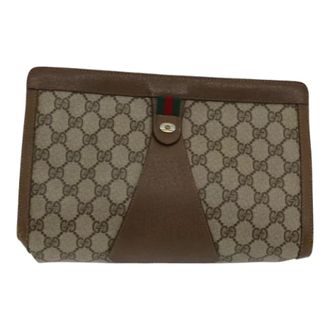 Gucci Pre-owned Clutches, female, Beige, Size: ONE SIZE Pre-owned Vintage Clutch Bag