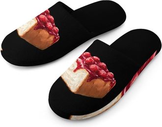 Generic Honey Bread Brick Toast Cotton Slippers for Men Memory Foam House Slippers Soft Anti-skid Sole Indoor Outdoor Shoes