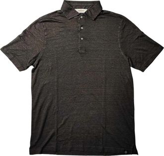 Gran Sasso Vintage 60103 78600 Polo - Heren - Polos - Bruin - L - Linnen - Tops