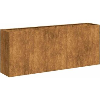 vidaXL Planter Rusty 200x40x80 cm Weathering Steel Vidaxl