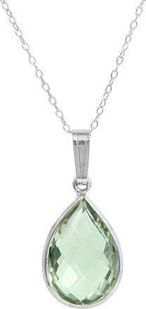 Savvy Cie Jewels Silver 6.25 Ct. Tw. Amethyst Drop Necklace