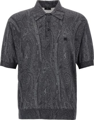 Etro Mens Paisley Polo Shirt
