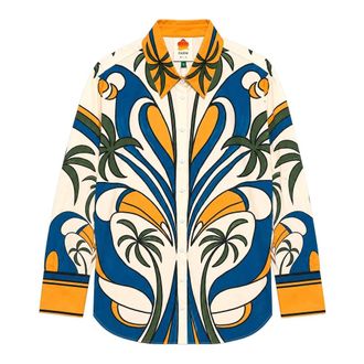 Farm Rio Camicia a maniche lunghe con stampa tropicale - - Blouses & Shirts - Donna - Multicolore - L