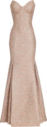 OLYMPIAH Abito senza spalline in jacquard - Oro