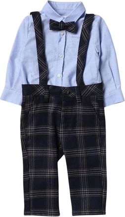 Jeckerson Kids Suits, male, Blue, 6 M, Plaid Suit Outfit for Baby Boys