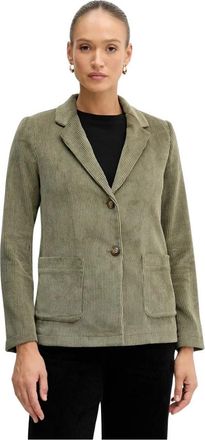 Benetton Corduroy Blazer - Dames - Blazers - Groen - XS - Katoen - Jassen
