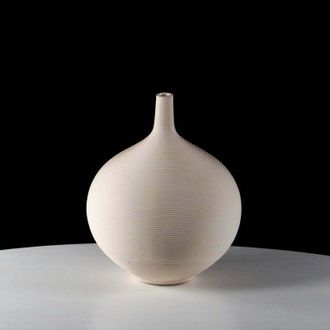 OEM Jarr&oacute;n Decorativo De Cer&aacute;mica Blanca Venecia - 24 Cm
