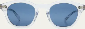 Oliver Peoples Clear Round Acetate Sunglasses