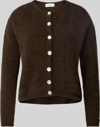 American Vintage American Vintage Strickjacke aus Alpaka-Mix mit Rundhalsausschnitt Modell VITOW in Schoko Melange, Größe M