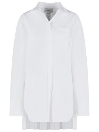 Sportmax Sportmax Nespolo White Cotton Blend Shirt Dress