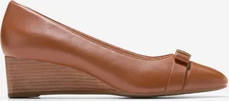 Cole Haan Womens Go-To Malta Bow Wedges - Brown Size 10.5