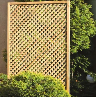 PRIMROSE Wall Diamond Trellis Privacy Garden Softwood Screening 1.83m x 1.56m