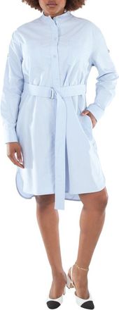 Burberry Long Sleeve Belted Cotton Shirt Dress, Brand Size 14 (US Size 12)
