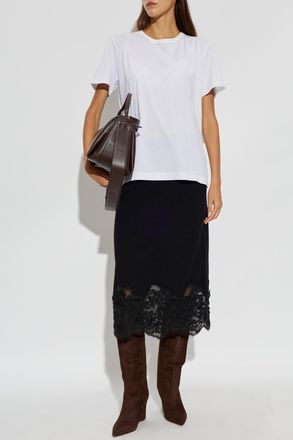 Fabiana Filippi T-shirt With Shimmering Sequins, Womens, White