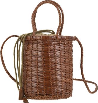 Dragon Lina Mini Woven Leather Bag