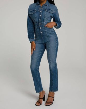 Good American Committed To Fit Jumpsuit In Blue