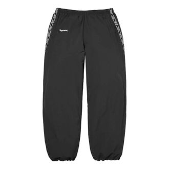 SUPREME SS26 Logo Taping Track Pant Black SUP-SS26-266-BLK
