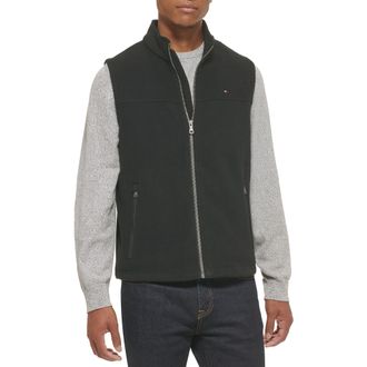 Tommy Hilfiger Mens Polar Fleece Vest, Black, Small