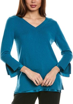 Lafayette 148 New York Wool & Cashmere-Blend V-Neck Sweater