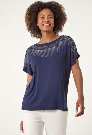 Roman Sparkly Stretch Top