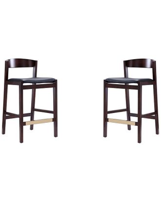 Manhattan Comfort Set of 2 Klismos Counter Stools