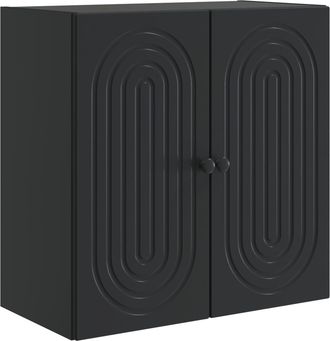 vidaXL Armario De Pared Negro 59 X 31 X 60 Cm Madera De Ingenier&iacute;a Vidaxl
