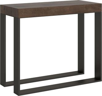 Itamoby Consola extensible 90x40/196 cm efecto madera nogal, hierro
