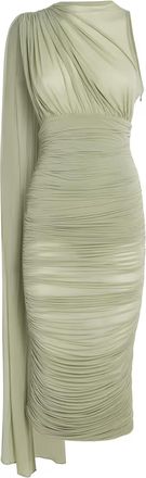 Magda Butrym Sheer Draped Midi Dress Size M