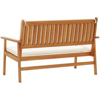vidaXL Banco De Jard&iacute;n Con Cojines De Madera Maciza De Acacia Vidaxl