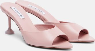Aquazzura Bisous 65 leather mules