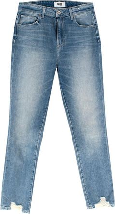 Paige Denim Distressed Hem Blue Jeans Size S